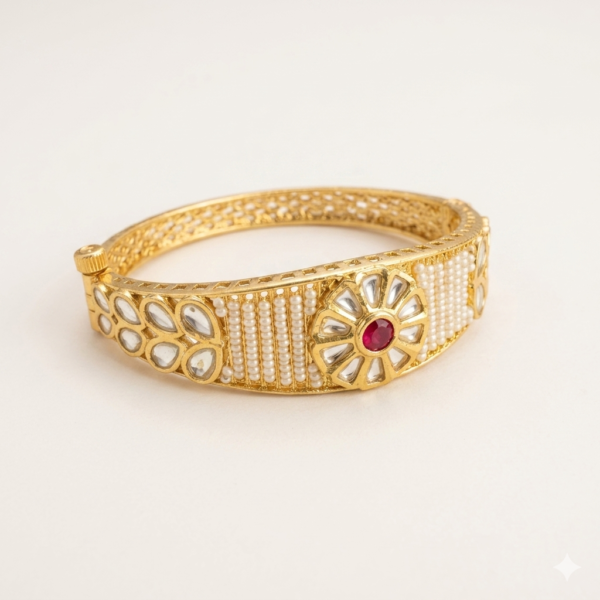 imperial pearl & rajwadi kundan kada