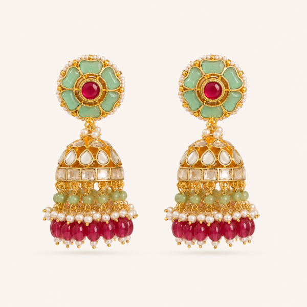 kundan jhumka earrings