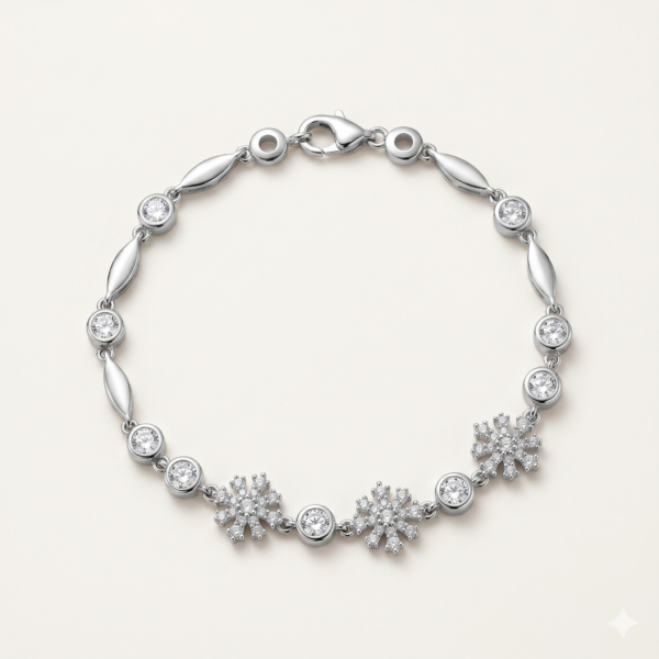 the celeste snowflake link bracelet