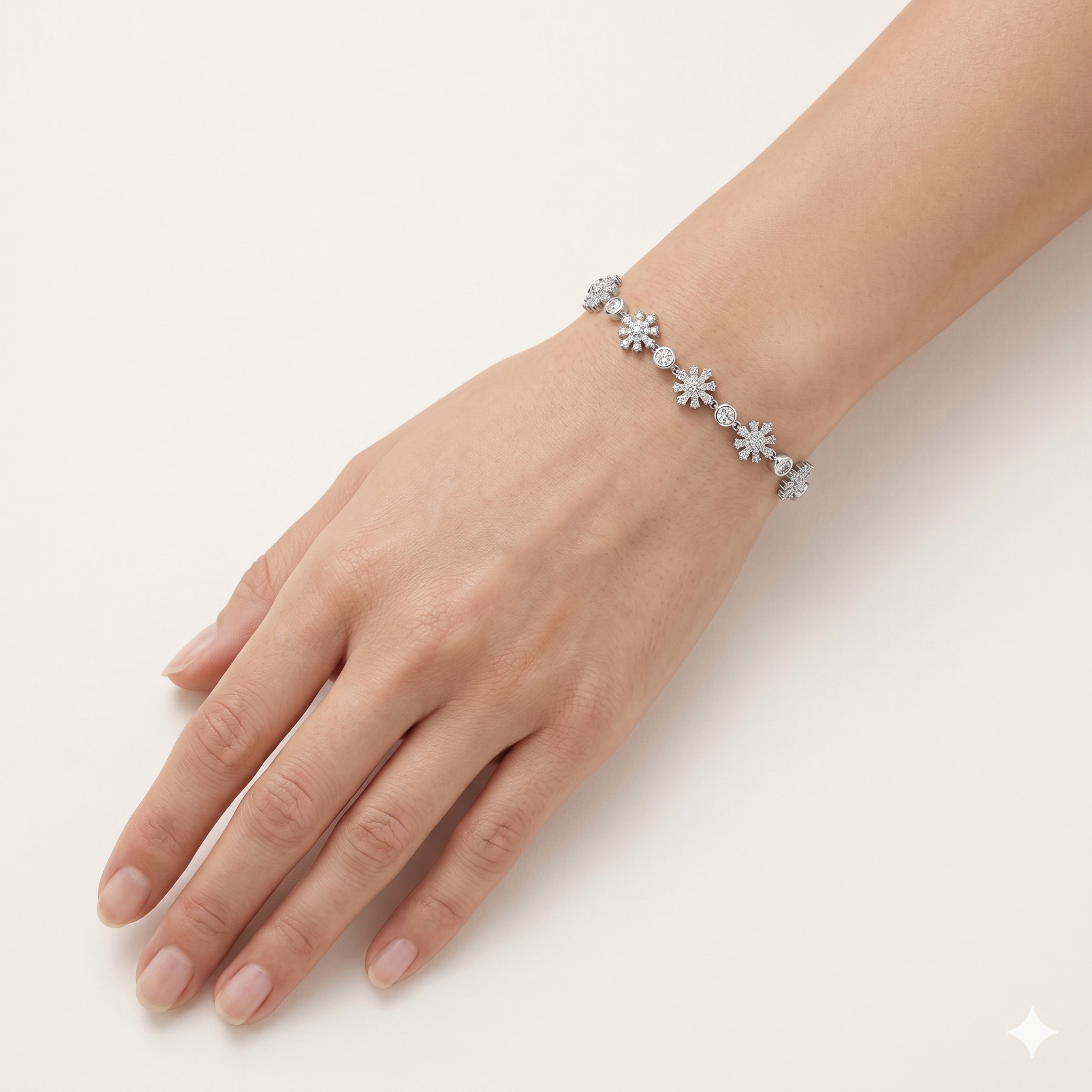 the celeste snowflake link bracelet the celeste snowflake link bracelet