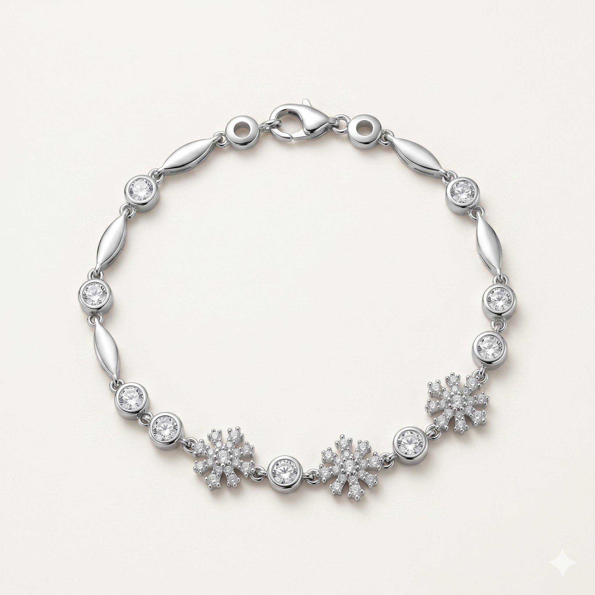 the celeste snowflake link bracelet the celeste snowflake link bracelet