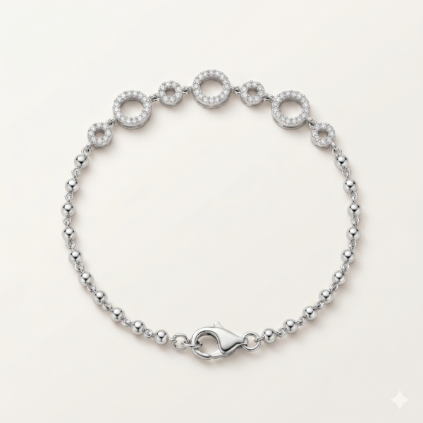 the orbit halo pavé bracelet
