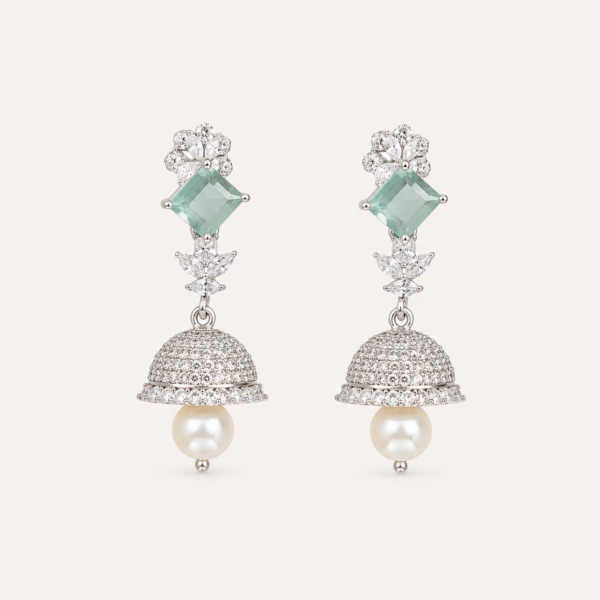 mint ad jhumka earringsmint ad jhumka earrings