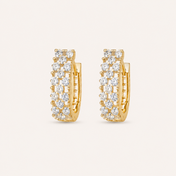 gold cz hoop earrings