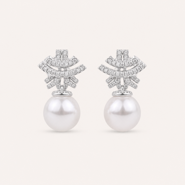 pearl ad drop earrings