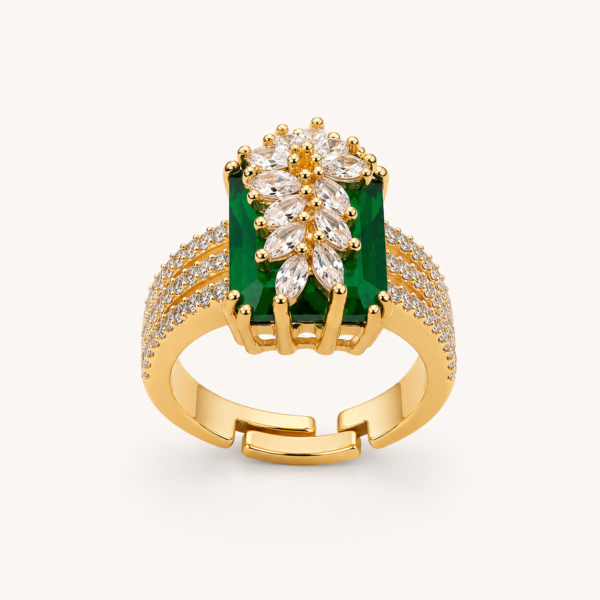 cz ring for women | gold finish | party wear