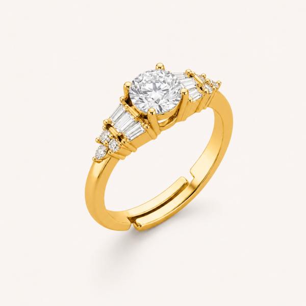 gold solitaire ad ring