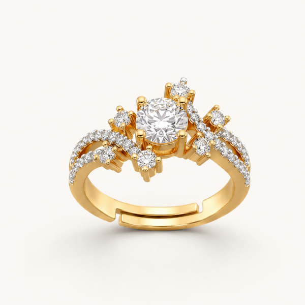 Gold American Diamond Ring