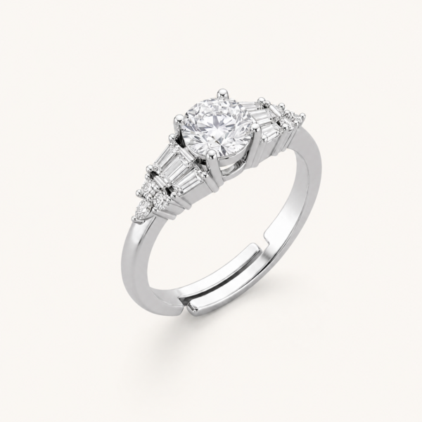 american diamond solitaire ring