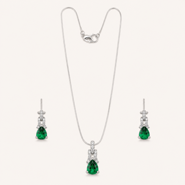 teardrop grace ad pendant set for women