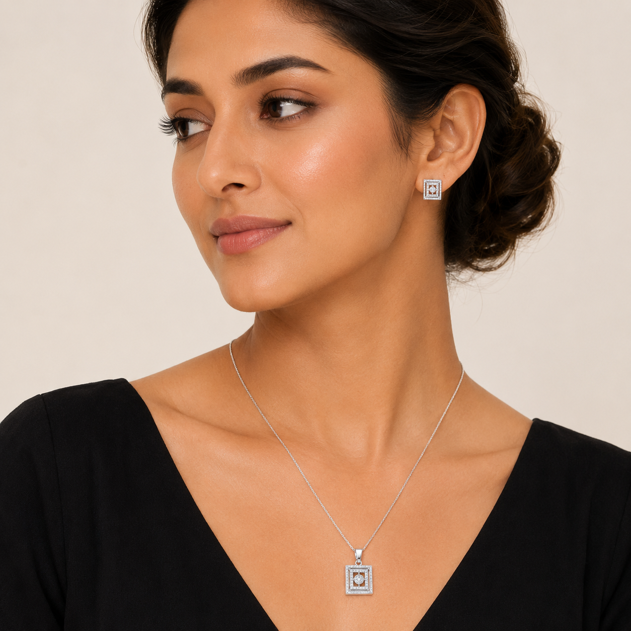 geometric ad pendant set for women geometric ad pendant set for women