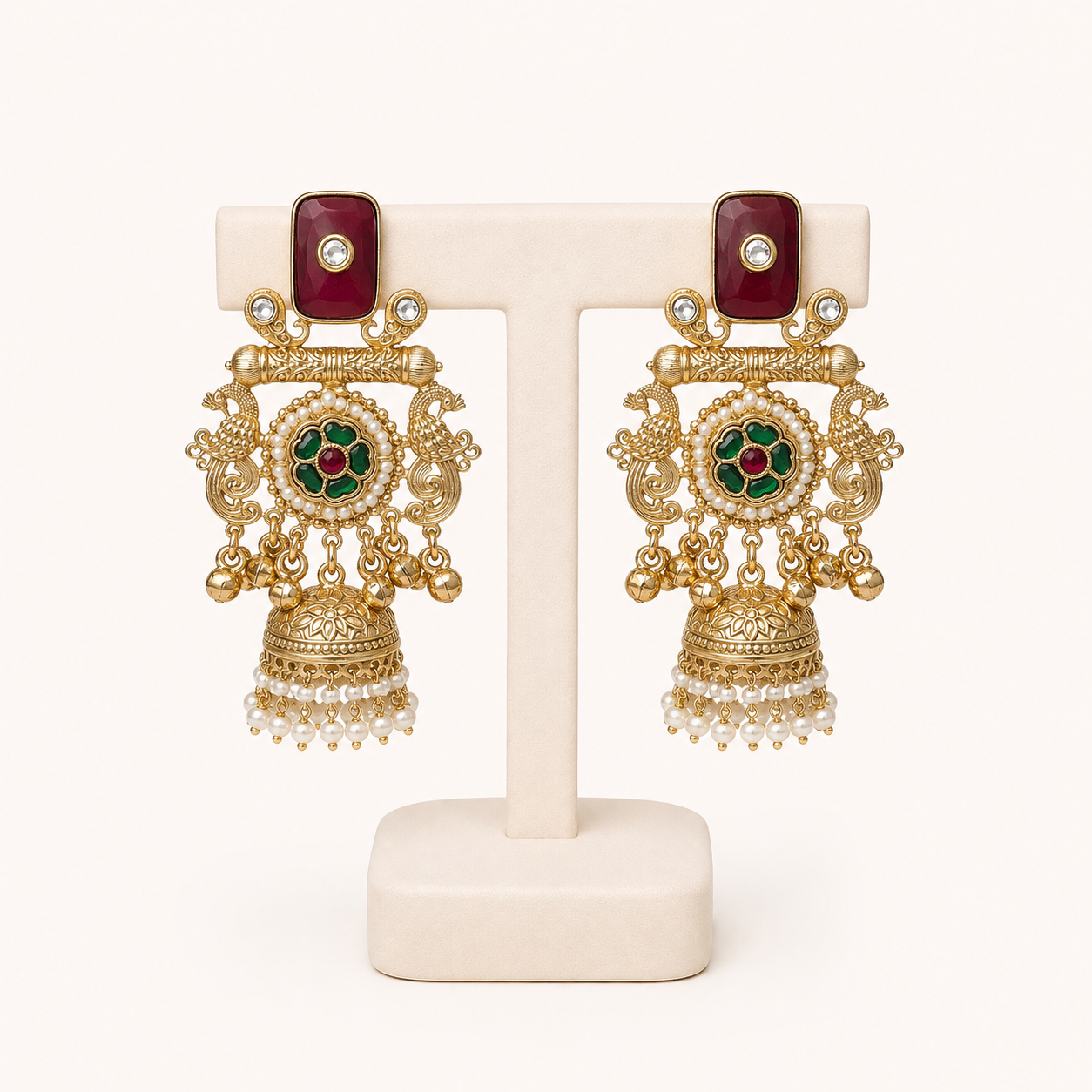 peacock crest – pachi kundan jhumka earringspeacock crest – pachi kundan jhumka earrings peacock crest – pachi kundan jhumka earringspeacock crest – pachi kundan jhumka earrings