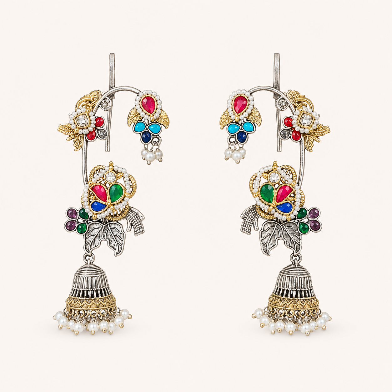 pachi kundan ear cuff earrings pachi kundan ear cuff earrings